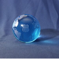 3" Light Blue Crystal Globe